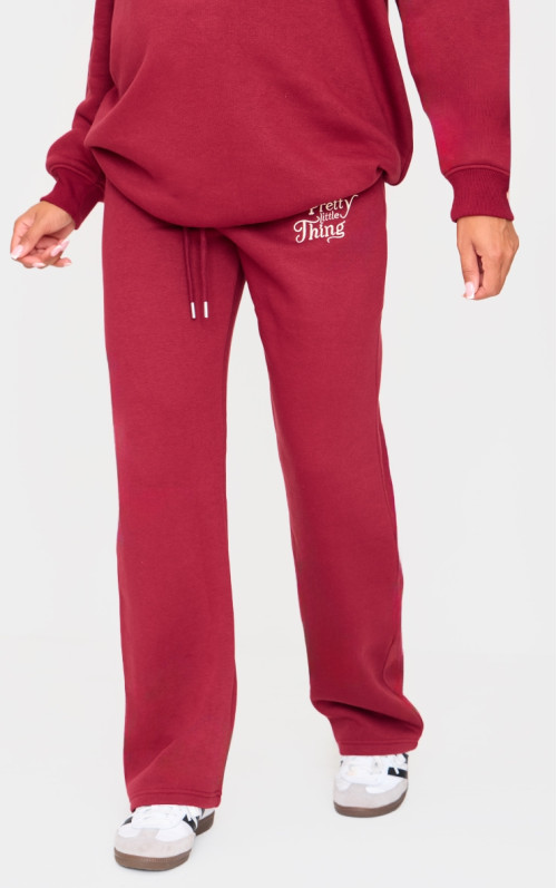Широкі джоггери для вагітних з вишивкою PRETTYLITTLETHING