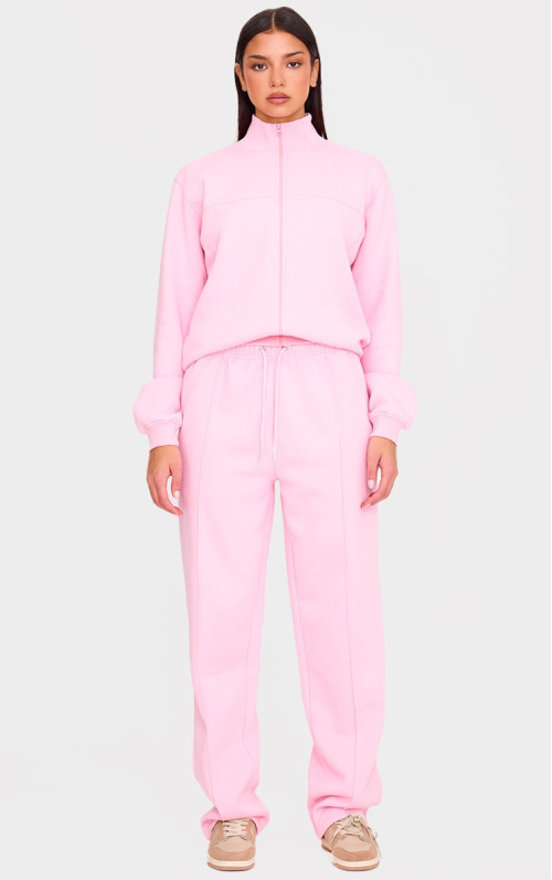 Широкі джоггери з дитячими рожевими швами Широкі джоггери з дитячими рожевими швами