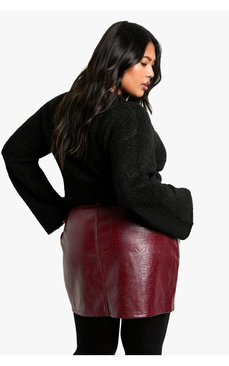 Плюс міні-спідниця Croc Pu Micro