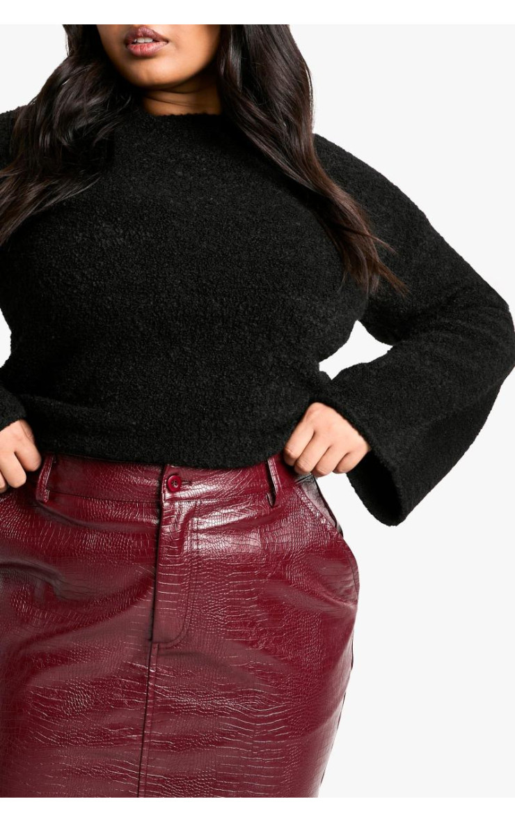 Плюс міні-спідниця Croc Pu Micro