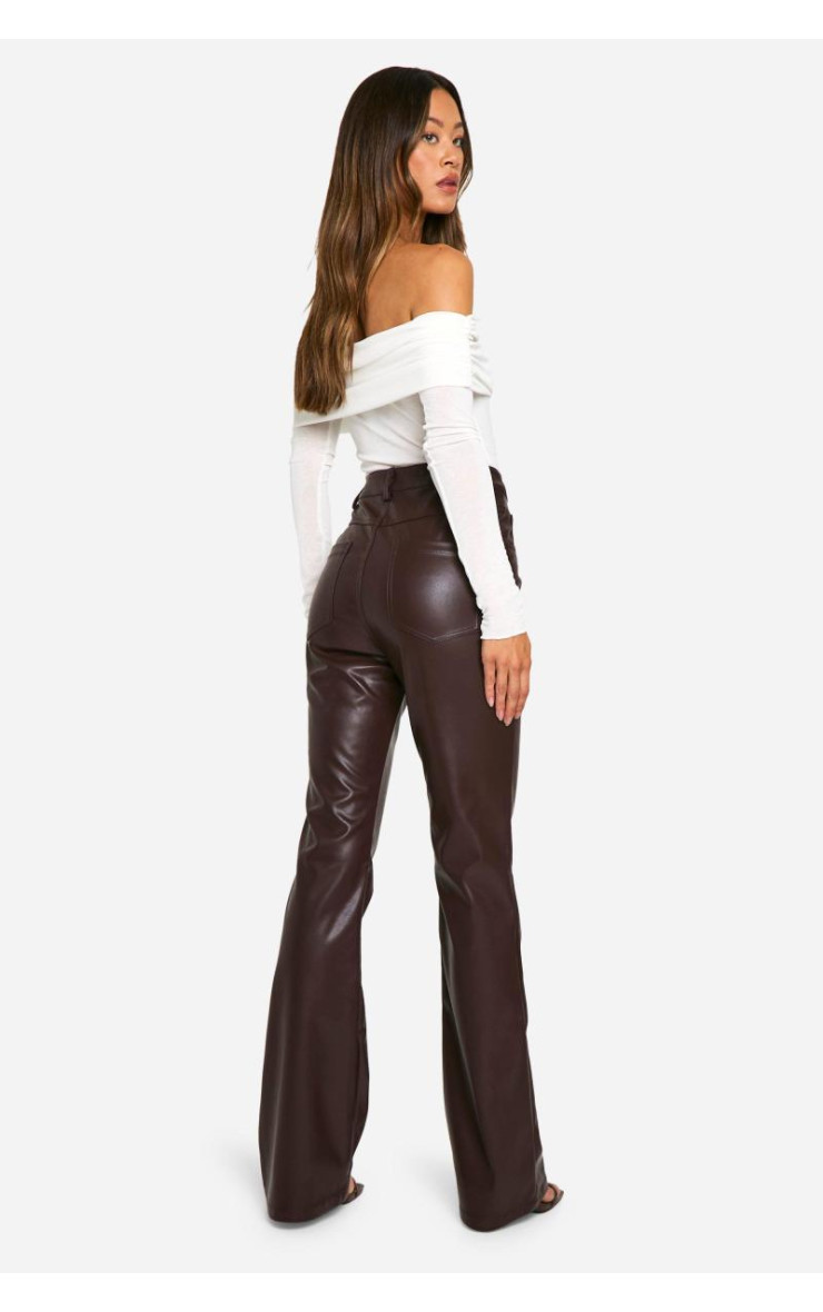 Високі брюки зі штучної шкіри