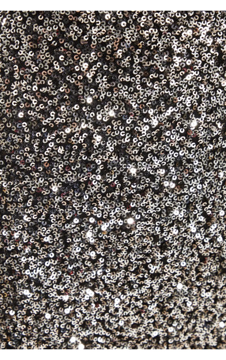 Чорна спідниця середньої блискітки