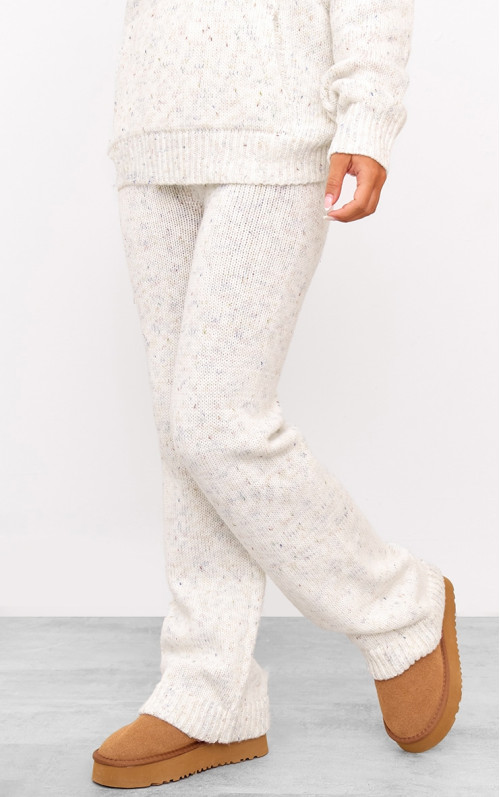 Трикотажні широкі брюки Cream Space Dye