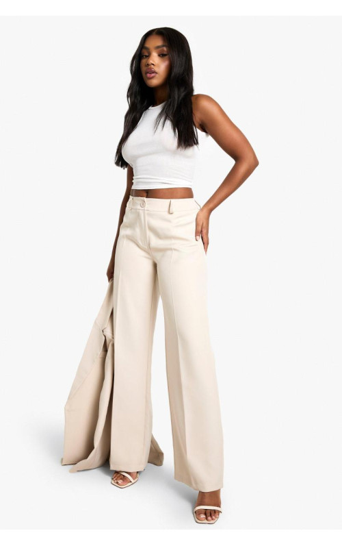 Тканий брюк з тонкою стрункою прямими ногами