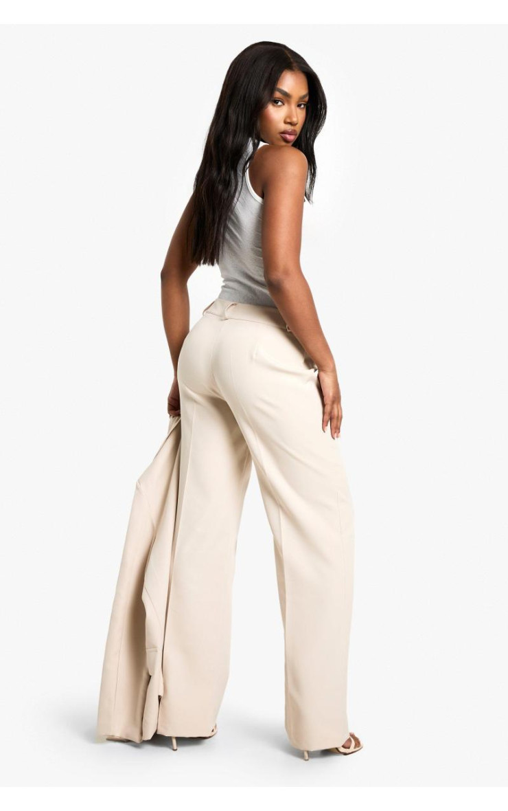 Тканий брюк з тонкою стрункою прямими ногами