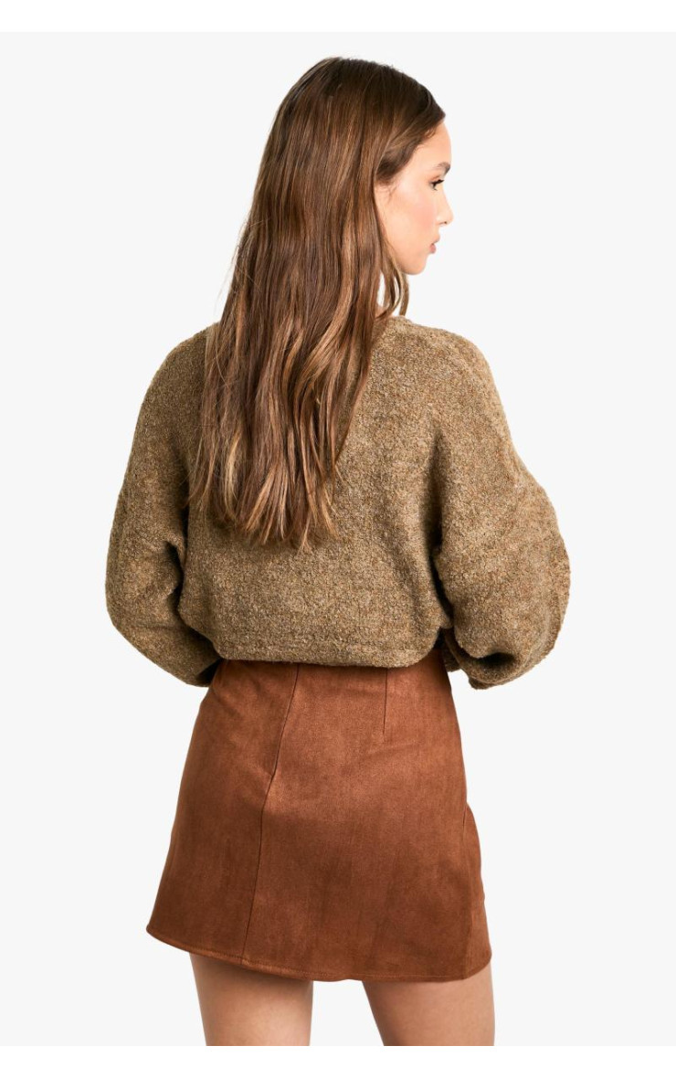 Замшева міні-спідниця