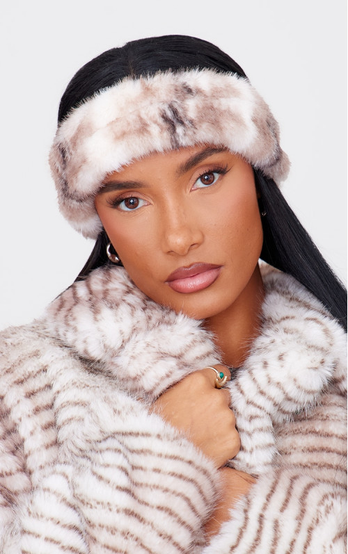 Пов'язка на голову з м'якого вузла зі штучного хутра Пов'язка на голову з м'якого вузла зі штучного хутра