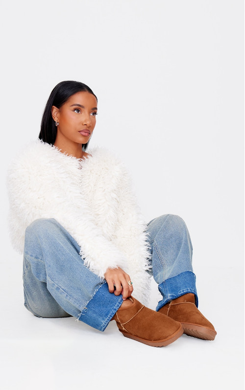 Чорно-коричневі ботильйони з круглим носком і штучною замшею на підошві