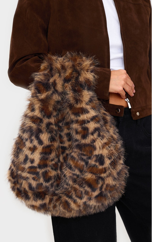 Сумочка з леопардового штучного хутра
