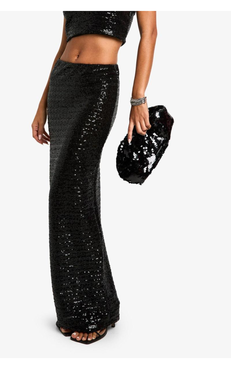 Спідниця максі з паєтками Co