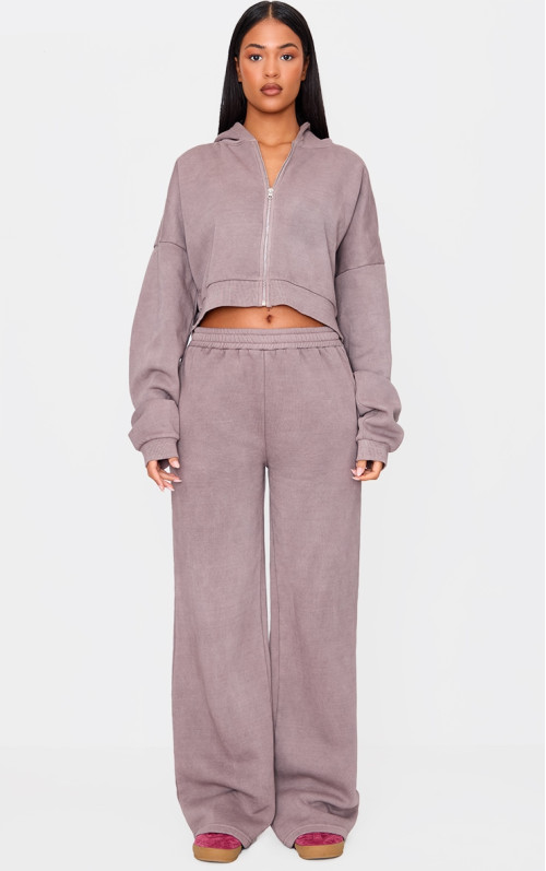 Високі коричневі широкі джоггери на шнурках Високі коричневі широкі джоггери на шнурках