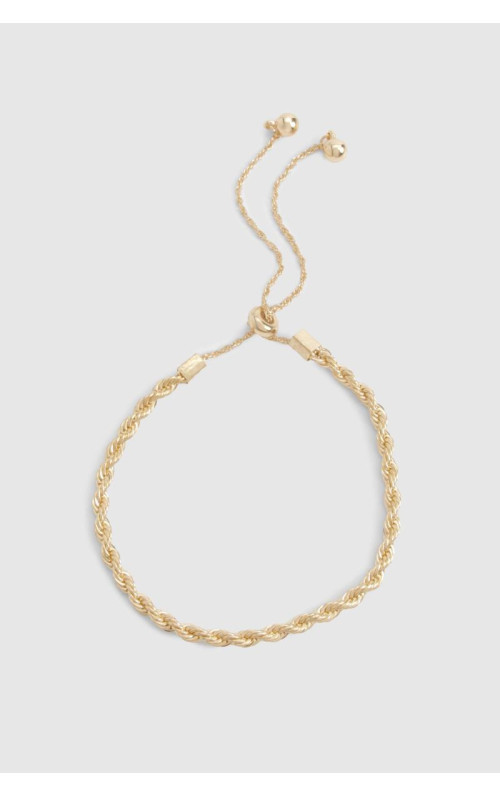 Полірований браслет зі скручуваною мотузкою