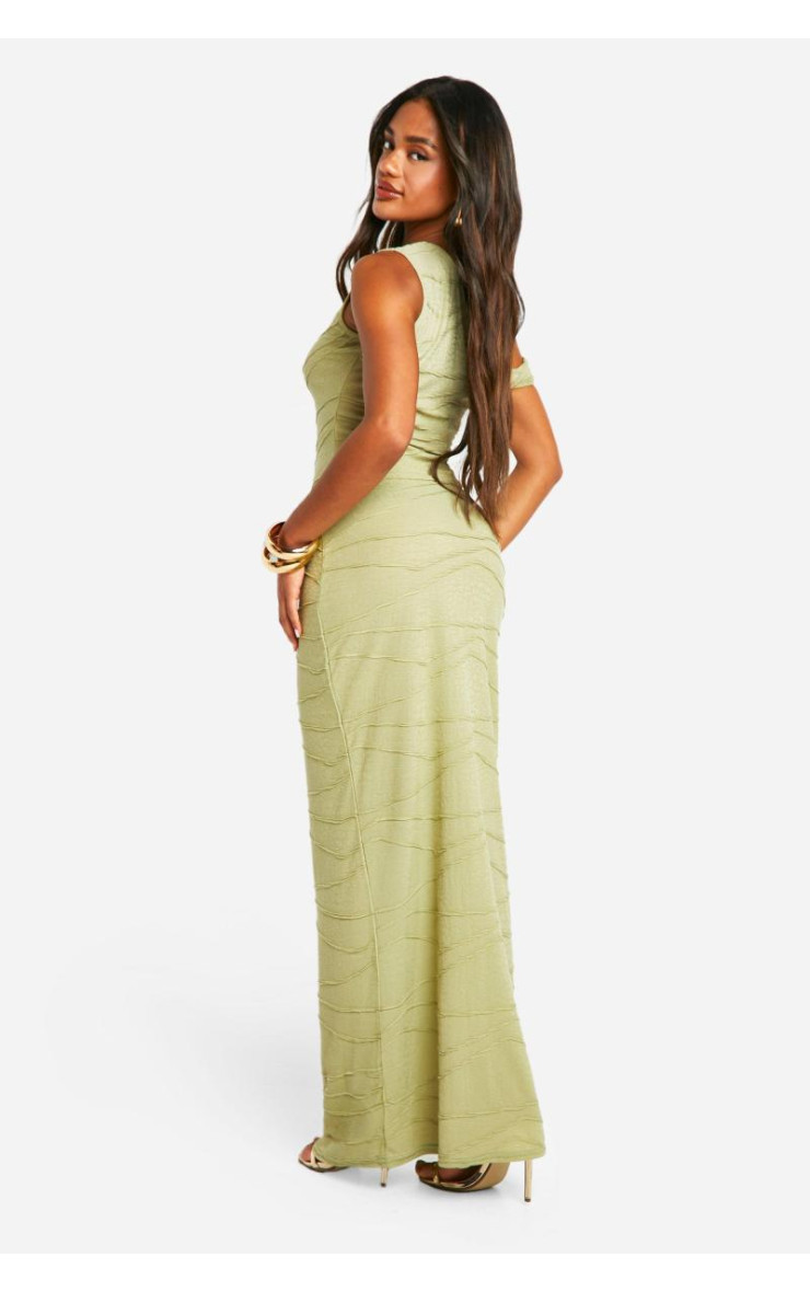 Текстурована максі-спідниця-колонка