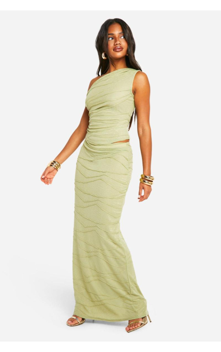 Текстурована максі-спідниця-колонка