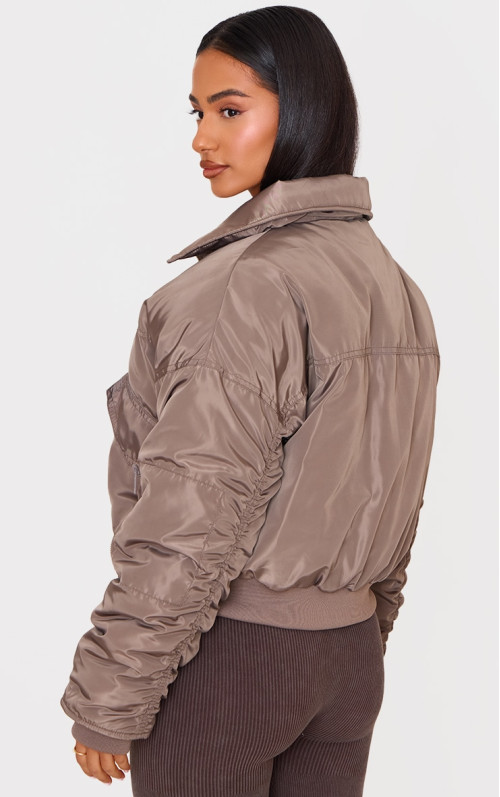 Куртка-бомбер Petite Taupe із рюшами та рукавами