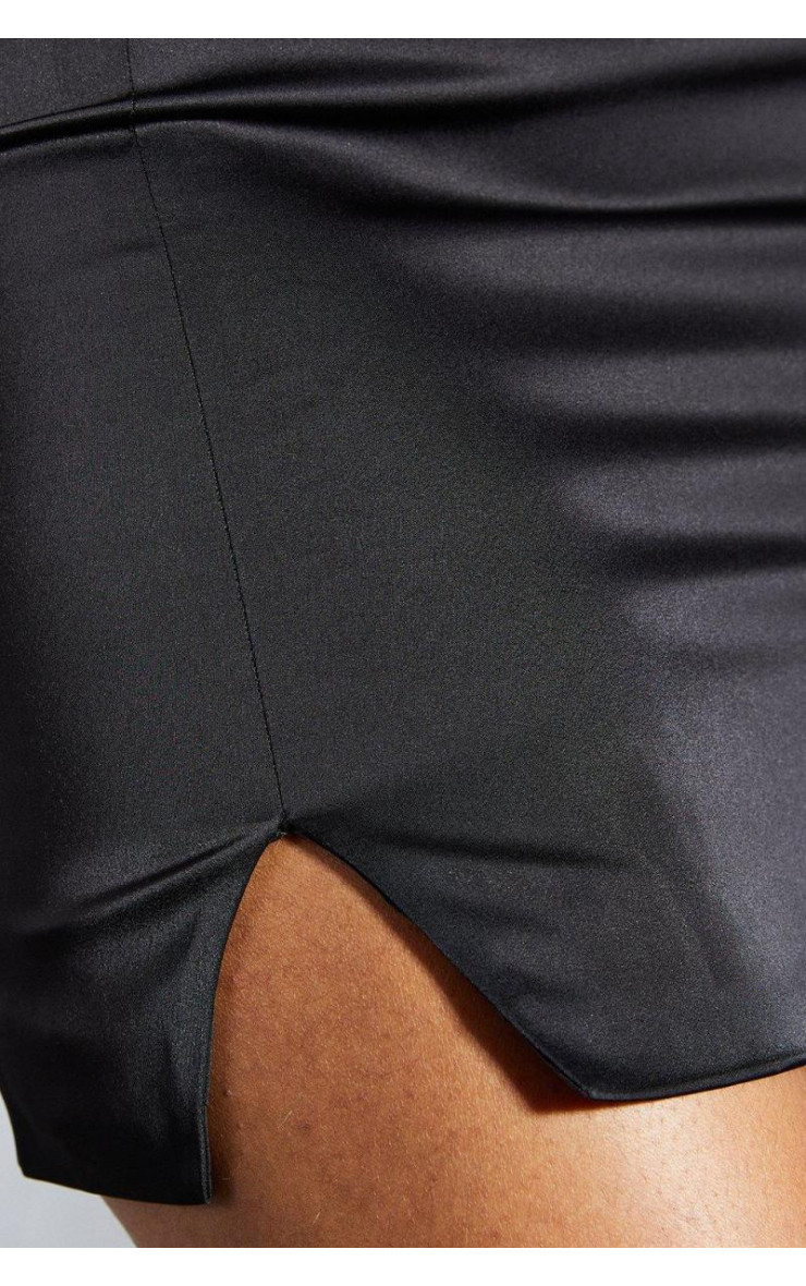 Міні -спідниця з атласною розщепленням BodyCon