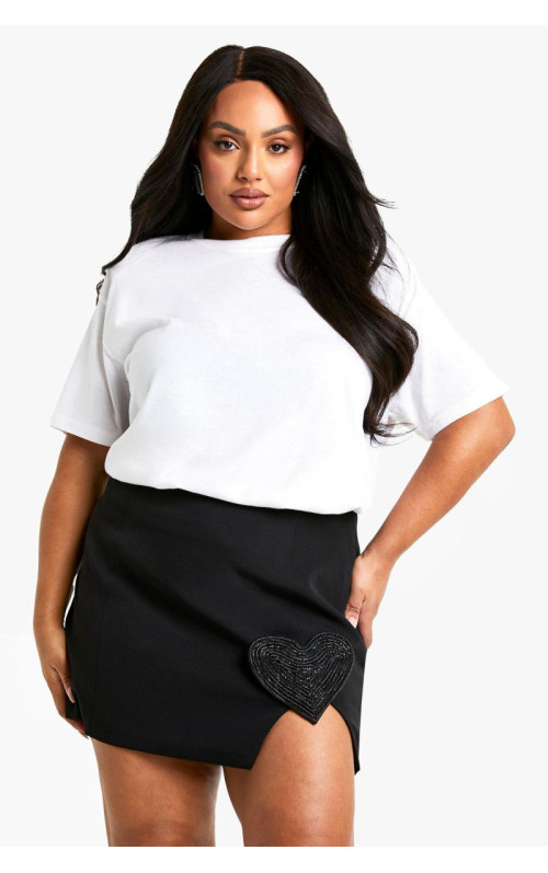 Плюс міні-спідниця Diamante Heart