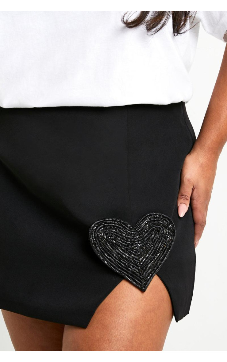 Плюс міні-спідниця Diamante Heart