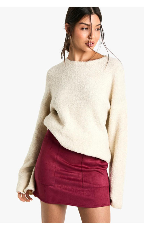 МІНІ-СПІДНИЦЯ З ЗАМШЕВОГО ВИГЛЯДУ