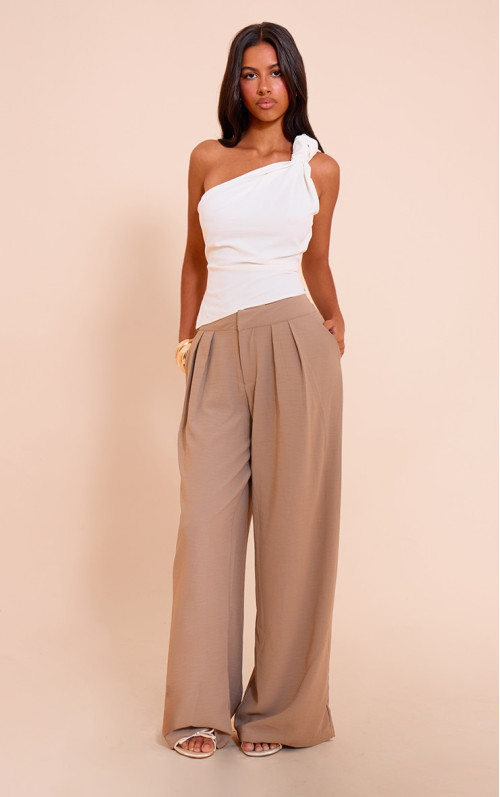 Маленький гриб плавкий тканий подвійний штани з широкими ногами