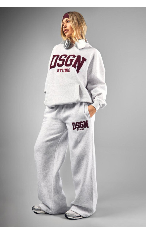 Dsgn Studio Toweling Applique Straight Leg Jogger