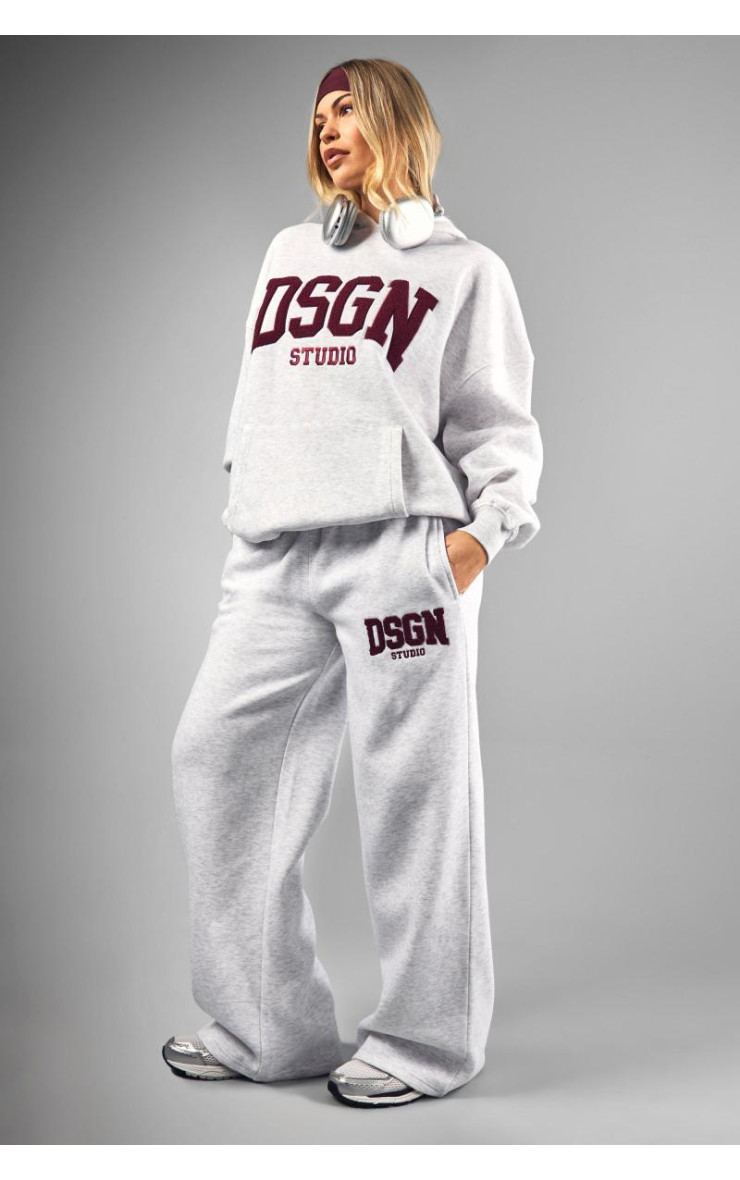 Dsgn Studio Toweling Applique Straight Leg Jogger