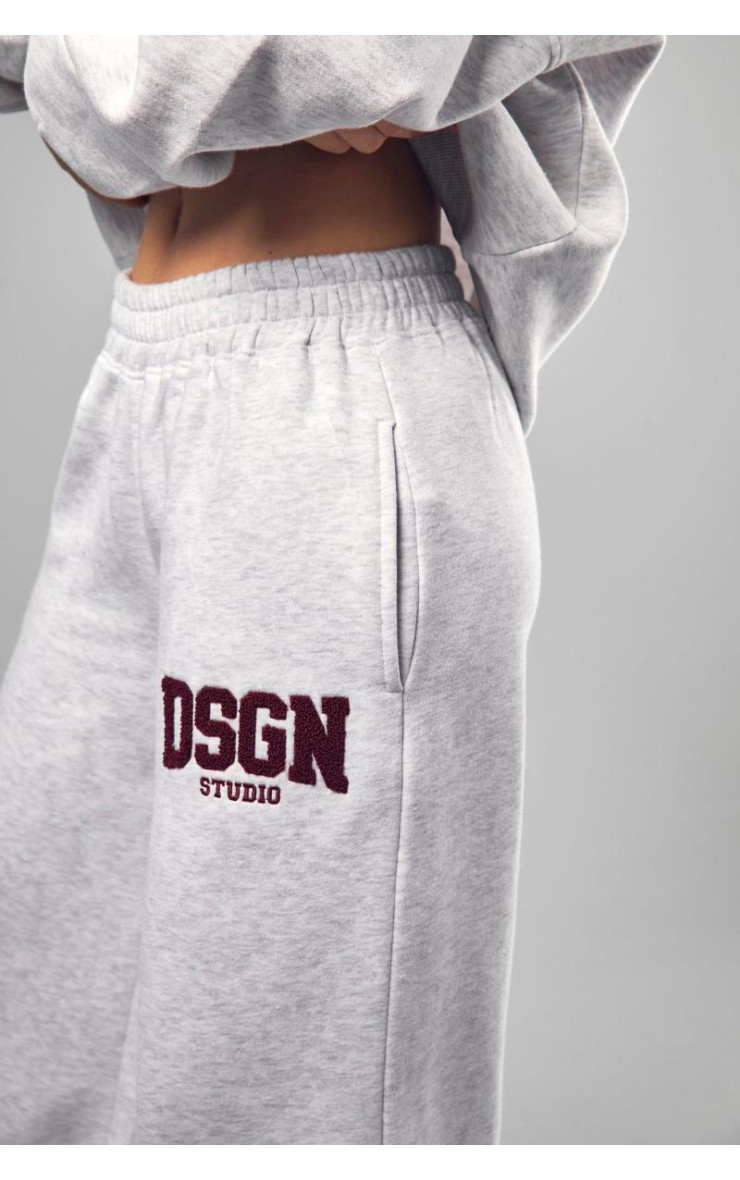 Dsgn Studio Toweling Applique Straight Leg Jogger