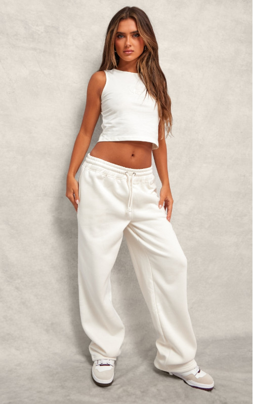 Кремові джоггери з рельєфними шнурками Кремові джоггери з рельєфними шнурками