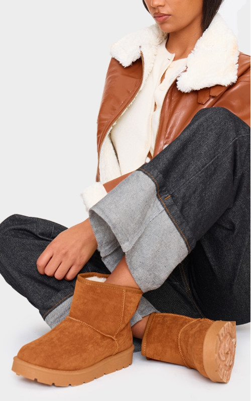 Каштанові ботильйони зі штучної замші