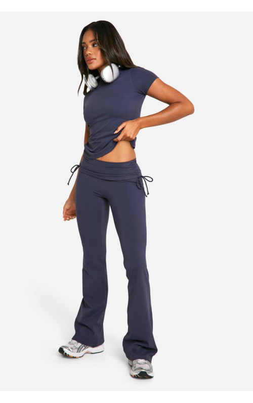 Легінси Dsgn Studio Supersoft Sculpt із рюшами, кльош з боків