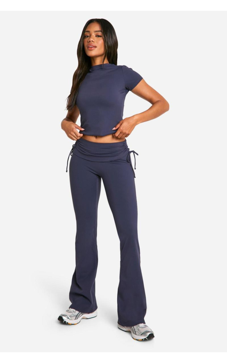 Легінси Dsgn Studio Supersoft Sculpt із рюшами, кльош з боків