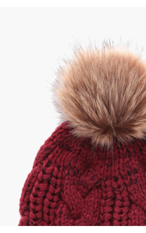 Шапка-біні зі штучного хутра