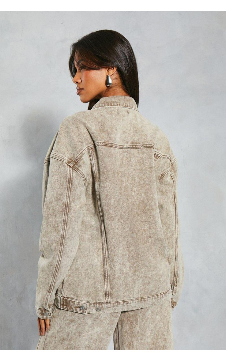 Джинсова кислота миття негабаритна куртка