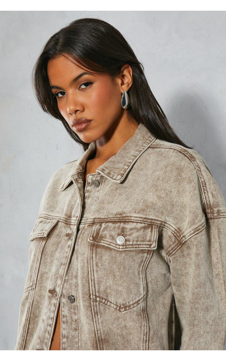 Джинсова кислота миття негабаритна куртка