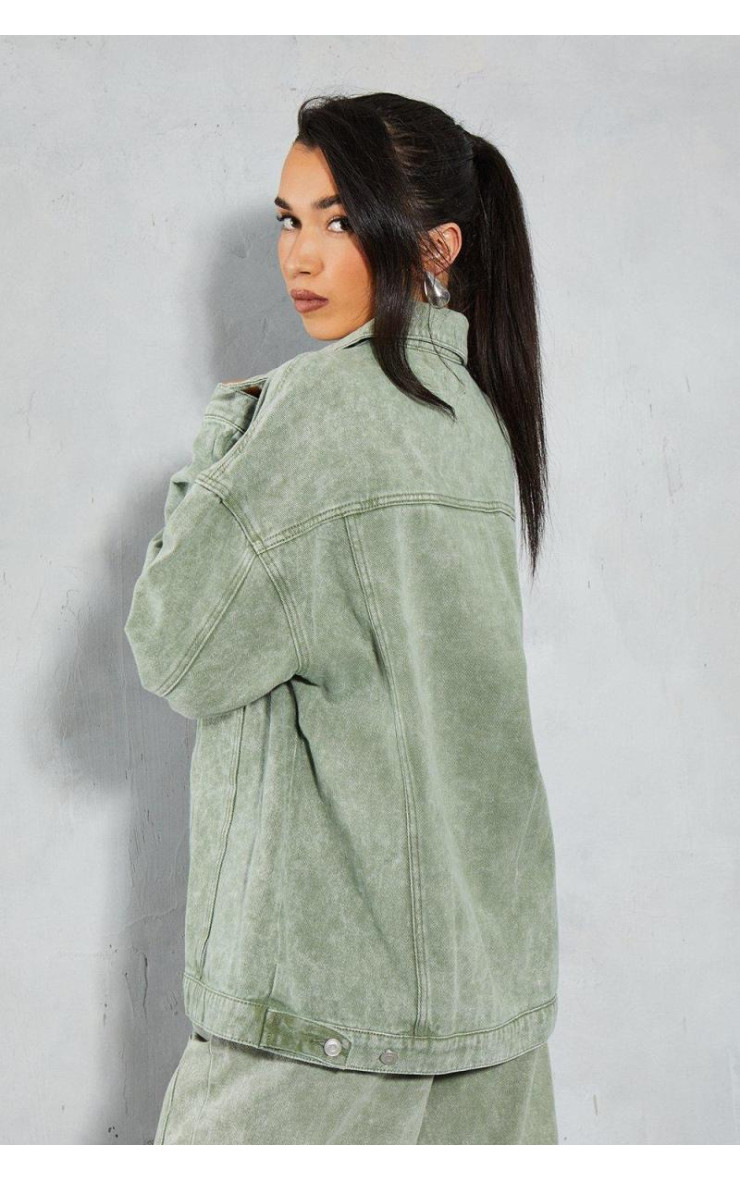 Джинсова кислота миття негабаритна куртка