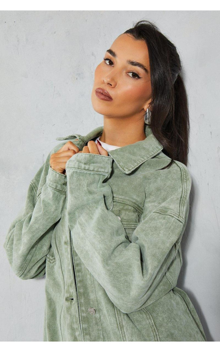 Джинсова кислота миття негабаритна куртка