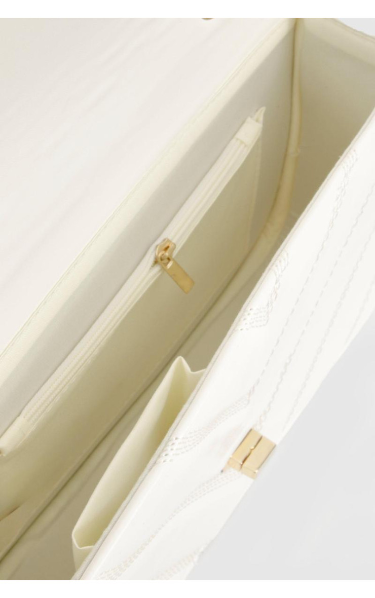 Стьобана сумка на ланцюжку через плече зі штучної шкіри