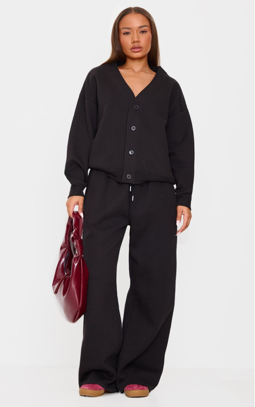 Маленькі чорні широкі джоггери на шнурках Маленькі чорні широкі джоггери на шнурках