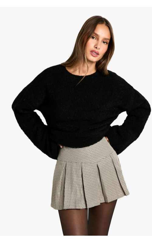 Мікро-міні-спідниця в клетку в тон