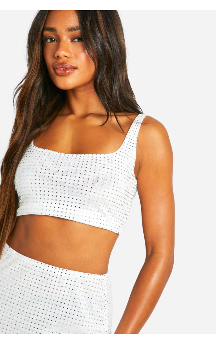Виправлення: Diamante Crop & Mini Skirt Co-ord