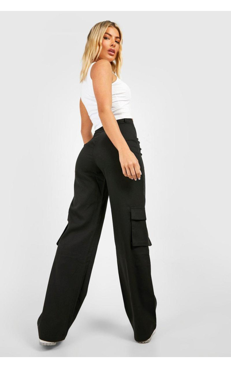 Штани карго з високою талією