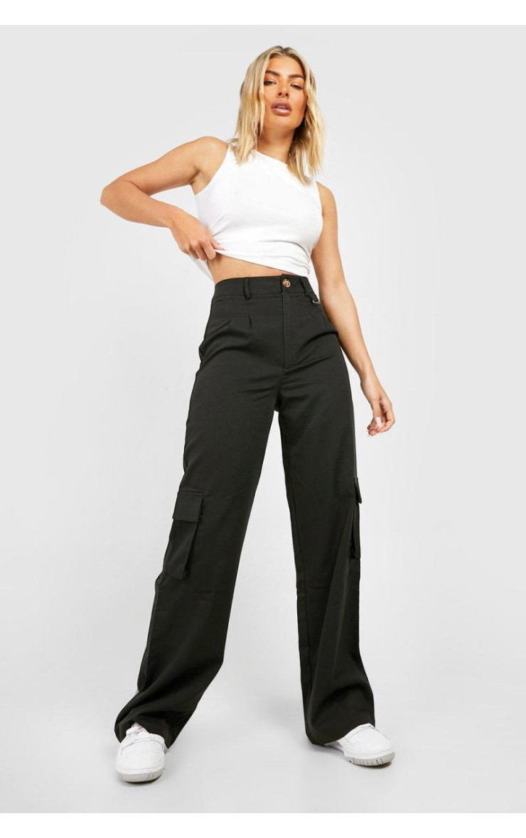 Штани карго з високою талією
