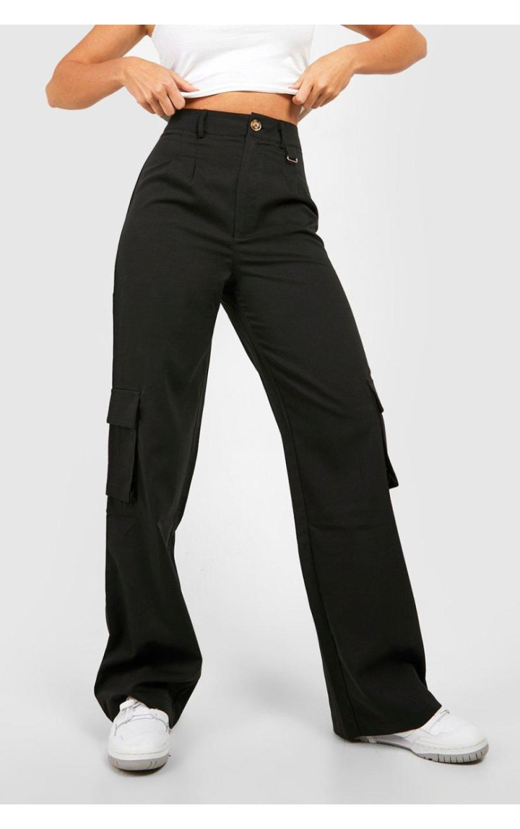 Штани карго з високою талією
