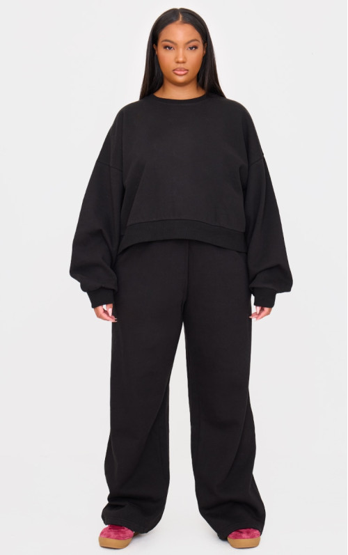 Плюс чорні широкі кросівки преміум-класу Плюс чорні широкі кросівки преміум-класу