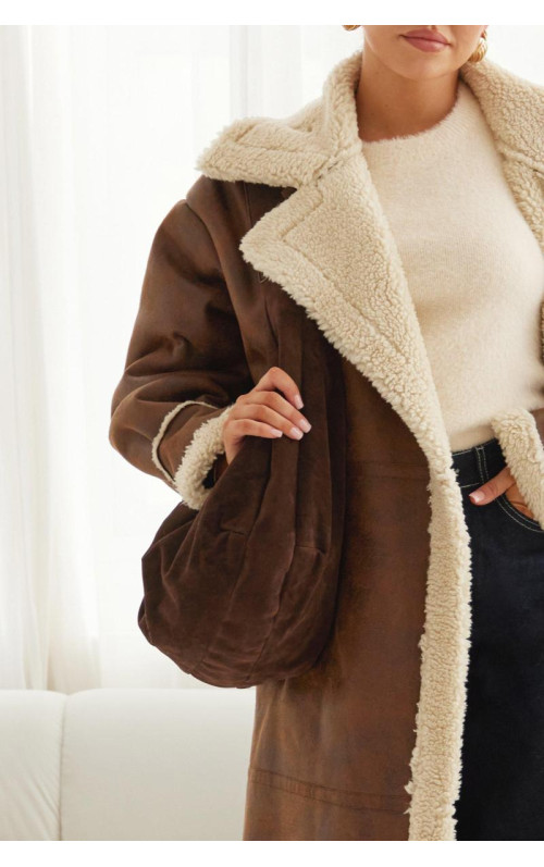 Сумка через плече зі штучної замші