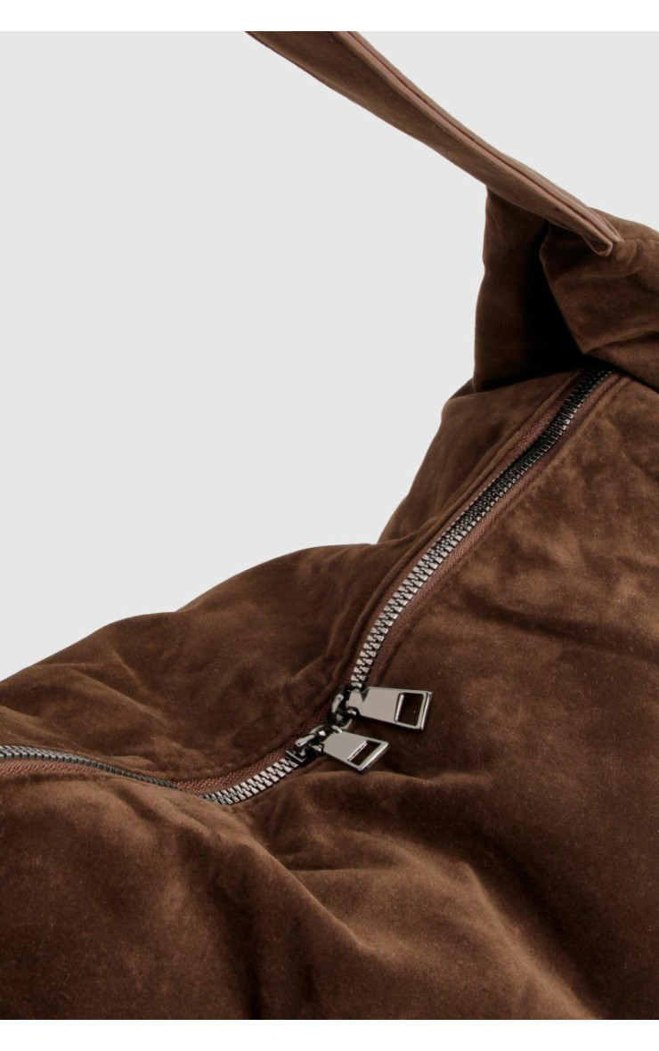 Сумка через плече зі штучної замші