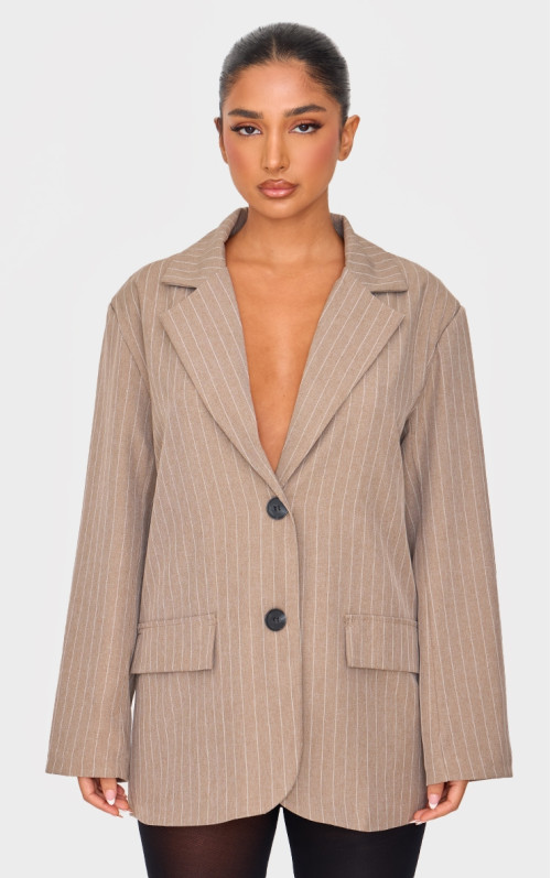 Маленький великий піджак у тонку смужку з натурального каменю