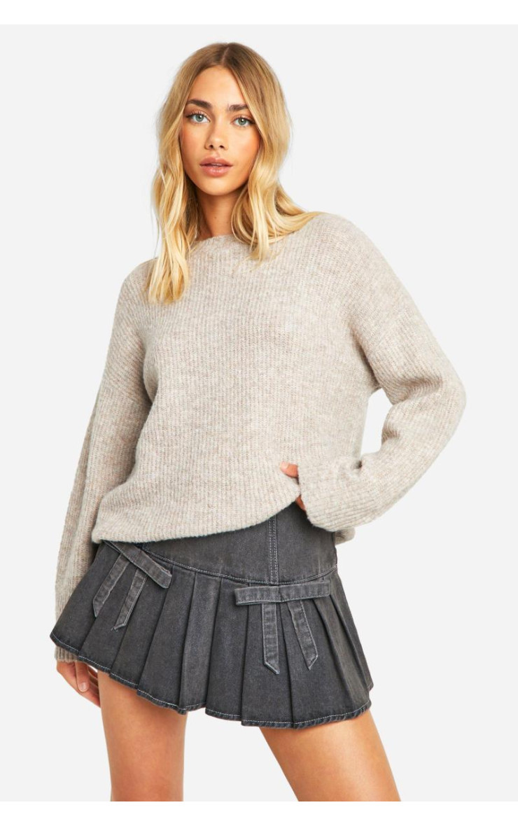 Детально -деталь плісирована мікро міні -спідниця