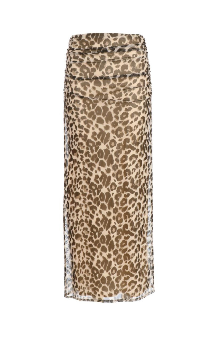 Леопардова сітка максі спідниця