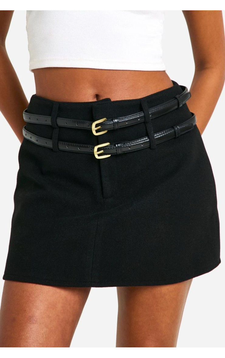 Мікро-міні-спідниця в клітинку з вовняним виглядом